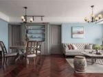 中海金沙湾美式风格126平米三居室装修案例