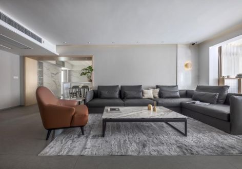 首创国际城三居室139平方现代风格装修案例