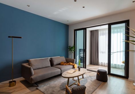 中海锦城北欧风格86平米二居室装修案例