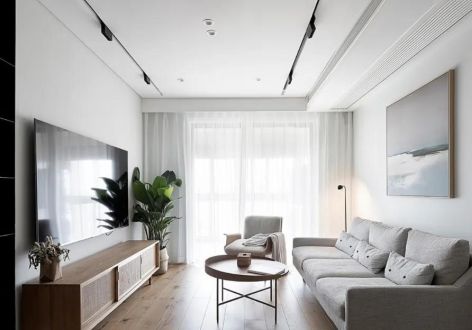 阳光汾河湾94㎡三居室现代风格装修案例