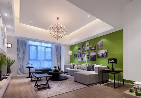 东润国际130平三居室现代简约装修案例