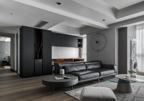 融创月湾首府三居室128平方现代风格装修案例
