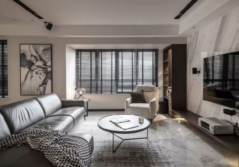 阳光·君悦府现代风格105平米三居室装修设计图案例