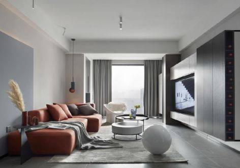 海伦堡·嘉悦湾混搭风格101平米三居室设计图案例