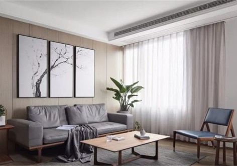 琅岐山语城新中式风格125平米三室装修设计图案例