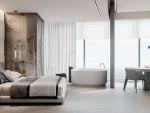地产尚海郦景160平米极简轻奢风格三居室装修案例