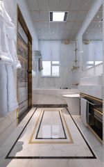 汉峪海风现代轻奢风格140平米四居室装修效果图案例