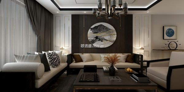 香树湾四居室132方新中式风格装修案例