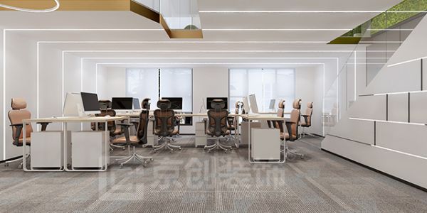 郑州简约时尚400平米办公室装修案例