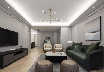 中海锦城现代风格130平米三居室装修案例
