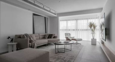 香逸中央极简风格168平米四居室装修效果图案例