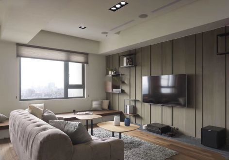 天悦南湖130平方三居室现代简约风格装修案例