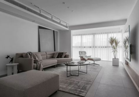 香逸中央极简风格168平米四居室装修效果图案例