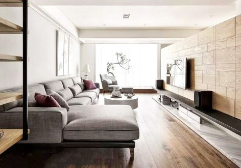 亮丽家园120平三居室现代简约风格装修案例