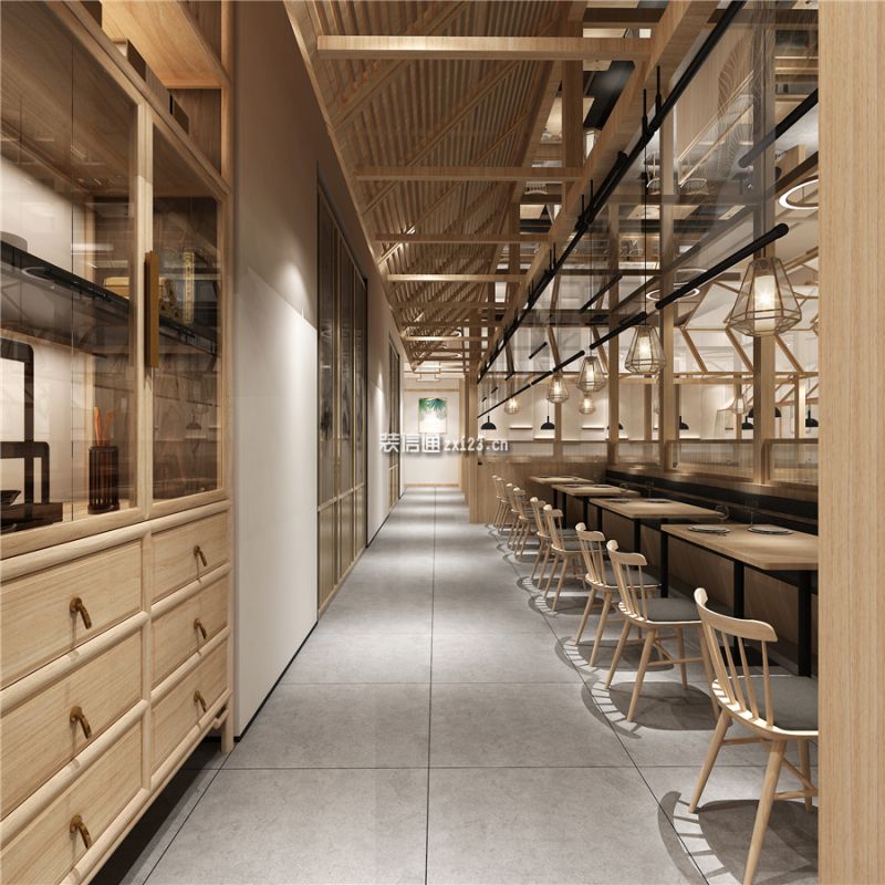 600㎡新中式风格快餐店装修案例