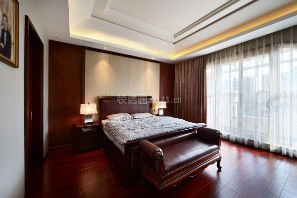 中式风格卧室装效果图