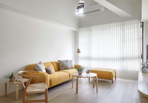 蓝润·春风林语现代风格96平米二居室装修效果图案例
