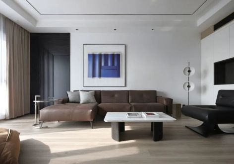 鸿通·翡翠城·紫金府现代风格177平米四居室装修效果图案例