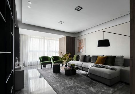 锦绣果州现代风格156平米三居室装修效果图案例