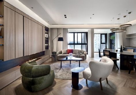 龙城天悦156㎡三居室现代简约装修案例