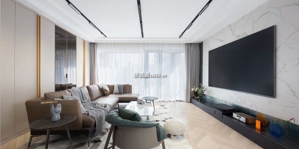 金科·集美嘉悦轻奢风格150平米三居室装修效果图案例