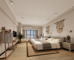 2022济南酒店客房双床装修设计图片