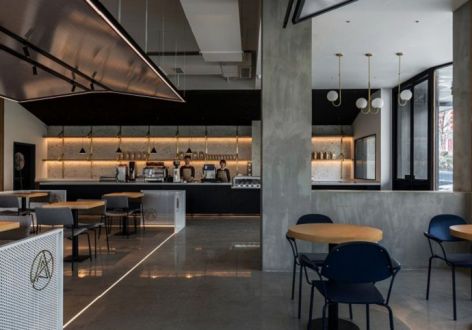 咖啡厅工业风格260平米装修案例