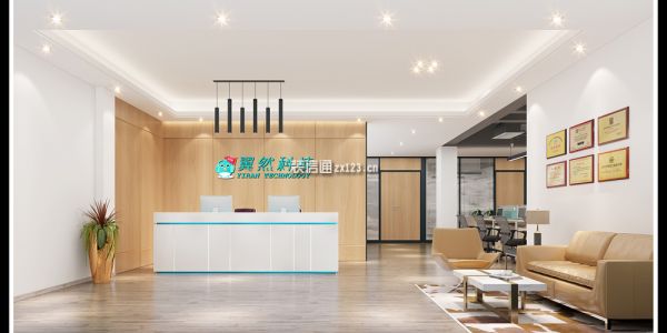 广州乐天智谷办公室250平米现代风格装修案例