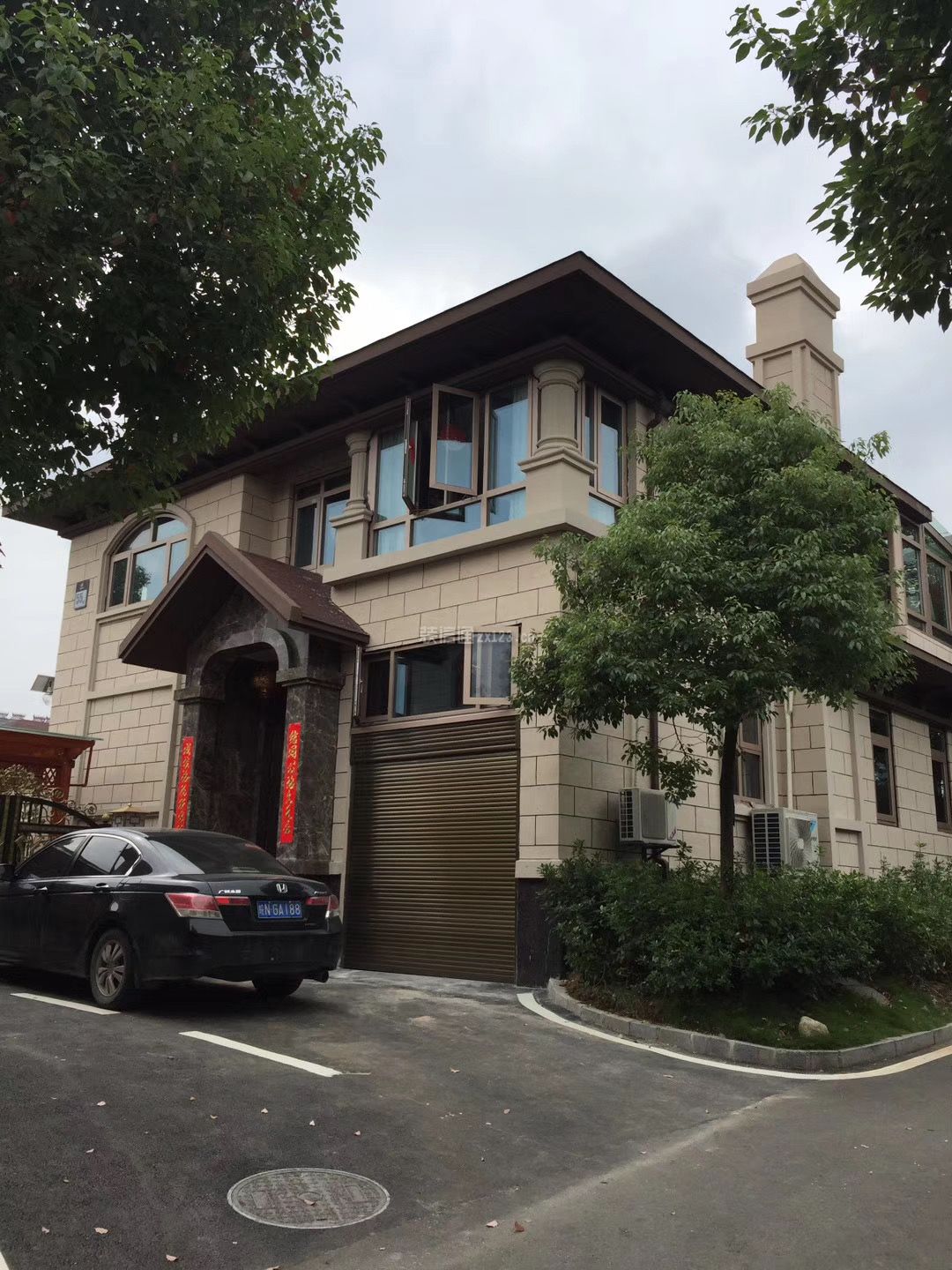 六安华海装饰凤凰梧桐苑380平方别墅新中式风格实景案例