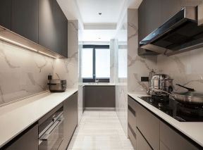 现代简约厨房装修效果图片 厨房橱柜颜色搭配