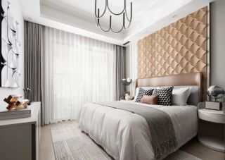 无锡家装卧室床头造型设计实景图