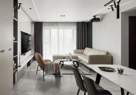 碧桂园·天樾现代风格110平米三居室装修效果图案例