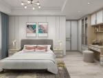 万科阳光城·翡翠之光现代风格110平米三居室装修设计图案例