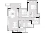 唐顿庄园125㎡现代简约三居室装修案例