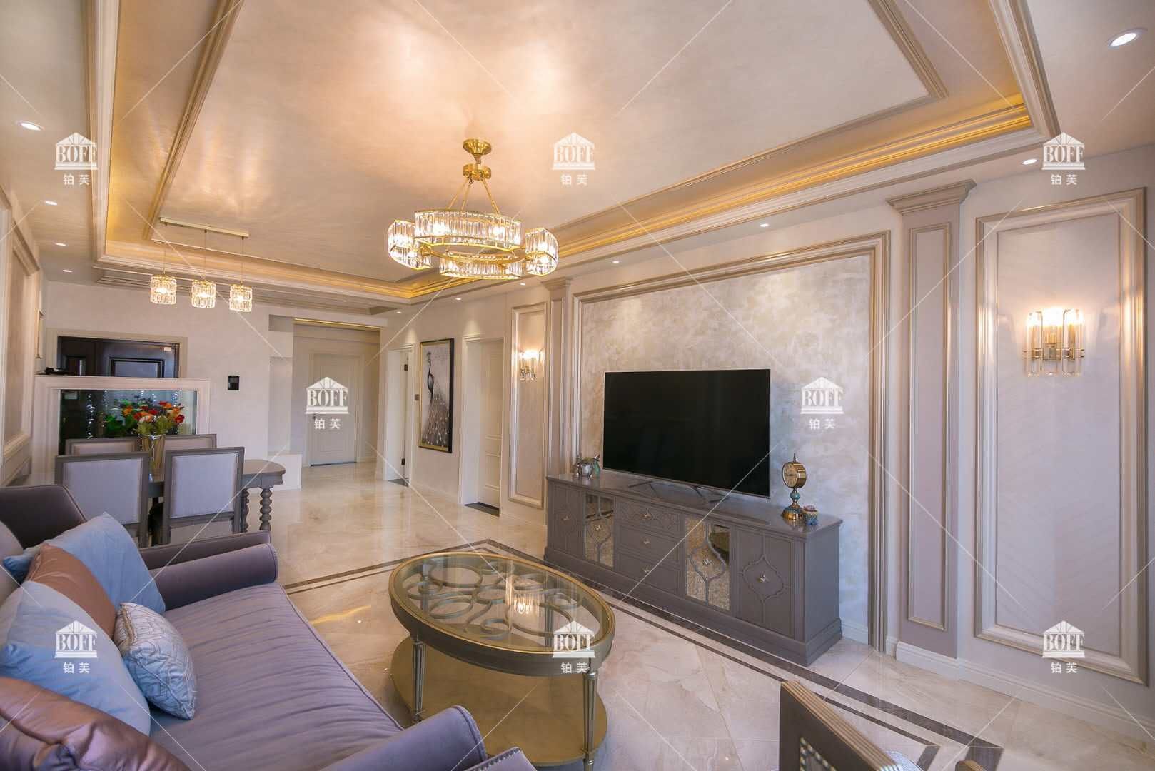 牡丹江铂芙艺术壁材简欧样板间