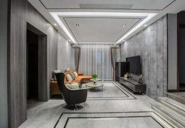 中惠丽园现代风格126平米三居室装修案例