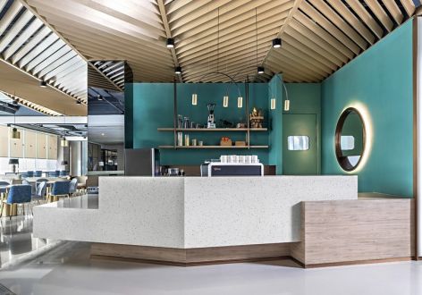 大连咖啡厅北欧风格55平米设计方案 咖啡厅吧台装修效果