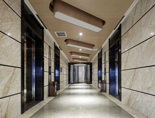 深圳地产公司办公室走廊装修图片