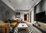 [青岛海都装饰]现代风格二居室设计，客厅灰色空间很有质感！