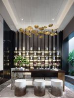 2023广州新中式别墅茶室装修图片