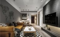 [青岛海都装饰]现代风格二居室设计，客厅灰色空间很有质感！