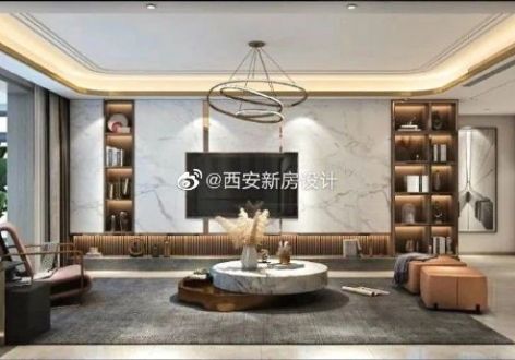 西安龙湖香缇国际150平现代轻奢风格装修案例