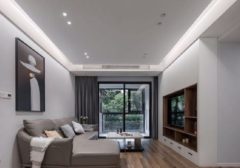 阳光·龙湾生态城现代风格94平米三居室设计效果图案例