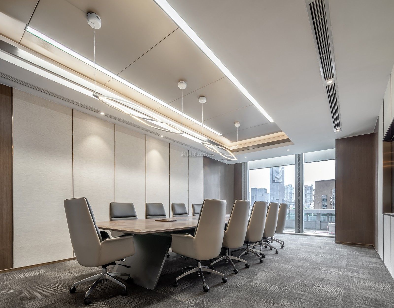 厦门办公室现代风格1500平米设计方案 会议室设计装修_装信通网