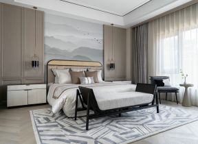 广州新中式风格房屋卧室装修效果图