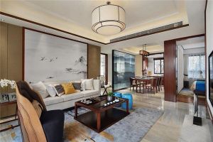[青岛百年星方装饰]新中式三居室，洁硬朗的直线条，质朴简单！