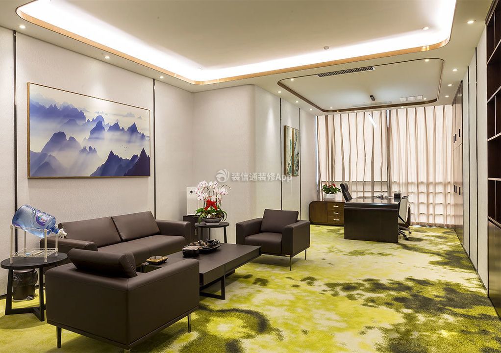 上海公司总经理办公室沙发装饰图片