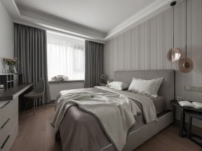 上海现代简约风家装卧室效果图