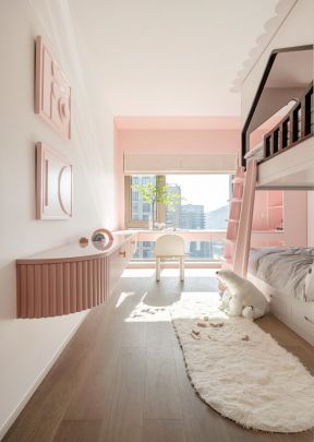 上海家装新房粉色儿童房设计图