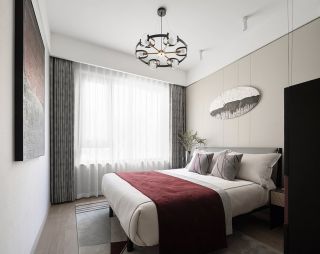 上海现代风格家装卧室窗帘图片